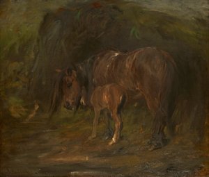 Mare And Foal by Robert Alexander