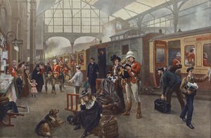 Farewell! Soldiers Leaving for War by Robert Alexander Hillingford