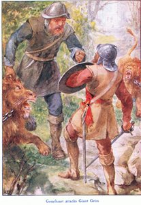 Great Heart Attacks Giant Grim, from The Pilgrims Progress by Robert Ambrose Dudley
