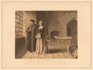 Sir Thomas More and his Daughter Margaret, 1878