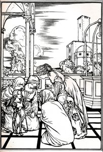 An illustration from The Tempest by Robert Anning Bell