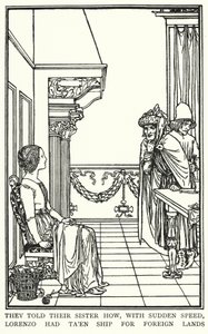 Illustration for Poems by John Keats: Isabella or The Pot of Basil by Robert Anning Bell