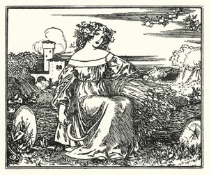 Illustration for Poems by John Keats: To Autumn by Robert Anning Bell
