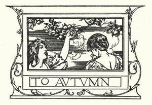 Illustration for Poems by John Keats: To Autumn by Robert Anning Bell