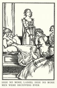 Sign no more, ladies, sigh no more, men were deceivers ever by Robert Anning Bell
