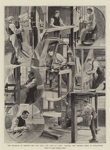 The Marriage of Princess May and HRH the Duke of York, weaving the Wedding Dress at Spitalfields by Robert Barnes