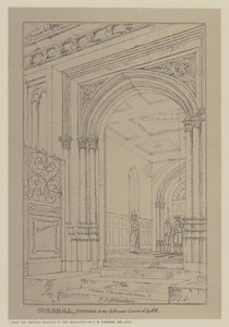 Entrance to the different Courts of Law, Guildhall, City of London by Robert Blemell (after) Schnebbelie