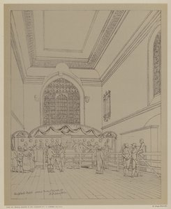 Guildhall Chapel, City of London by Robert Blemell (after) Schnebbelie