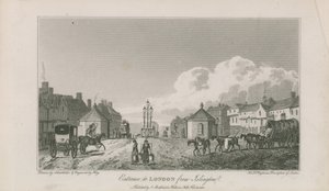 Entrance to London from Islington by Robert Blemell Schnebbelie