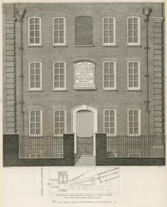 The elevation of the Alms Houses endowed by Andrew Judd by Robert Blemell Schnebbelie