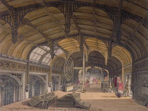 Interior View of Crosby Hall at No 36 Bishopsgate, City of London, 1819 by Robert Blemmell Schnebbelie