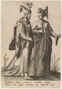 Efficiunt mores uxoris... by Robert Boissard after Jean Jacques Boissard