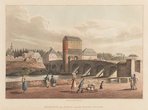 Entrance into Hanau over the Kinzig Bridge, 1814 by Robert Bowyer