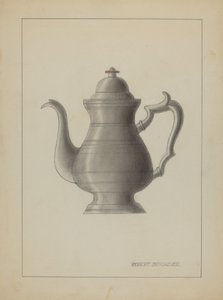 Pewter Coffee Pot by Robert Brigadier