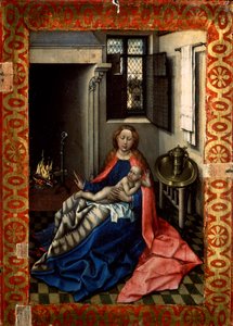 Madonna and Child before a Fireplace, 1430s by Robert Campin