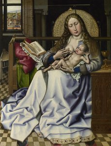 The Virgin and Child before a Firescreen by Robert, Campin