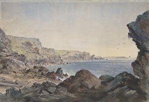 Foilhummerum Bay, Valentia, Looking Seawards from the Point at Which the Cable by Robert Charles Dudley