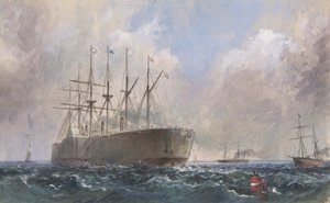 Telegraph Cable Fleet at Sea