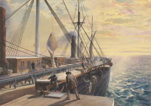 View, Looking Aft, from the Port Paddle Box of the Great Eastern, Showing the Trough, 1865-66