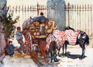 Loading a Cart with Wine-Flasks by Robert Charles Goff