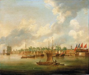 Navigation in Deptford, on the Thames, Opposite the Royal Quay