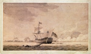 The British Ship Queen, June 1 by Robert Cleveley
