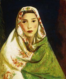 Mexican Girl with Oriental Scarf
