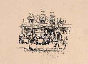 Where we Dined in the Latin Quarter, Paris, in 1896 by Robert Cozad Henri