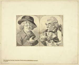 Two Bust-length Caricatures by Robert Dighton