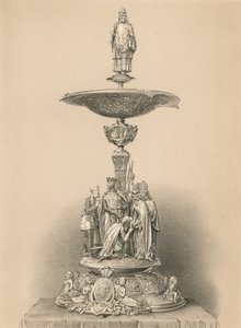 The Centre Piece in silver, the gift of Her Majesty in the name of HRH the Prince Consort and the Queen