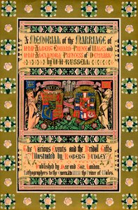 The Cover of A Memorial of the Marriage of HRH Albert Edward Prince of Wales by Robert Dudley