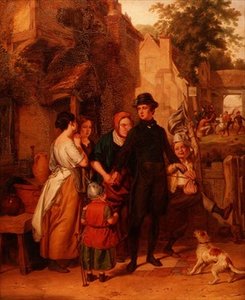 The Parting - A Recruit Taking Leave of His Family