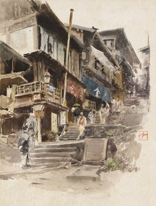 A Street in Ikao, Japan II, 1890 by Robert Frederick Blum