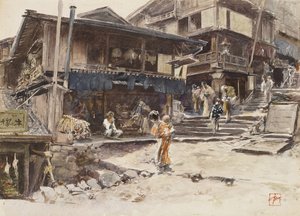A Street in Ikao, Japan I, 1890 by Robert Frederick Blum