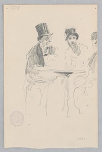 Café Scene by Robert Frederick Blum
