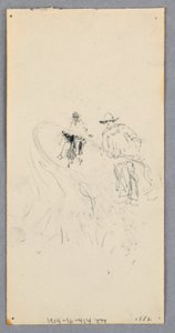 Exterior Wall: Bay, Balcony, and Cornice (recto); Two Figures and Unidentified Lines (verso), 1882 by Robert Frederick Blum
