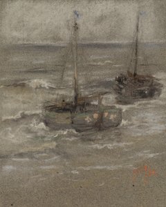 Fishing Boats at Anchor by Robert Frederick Blum