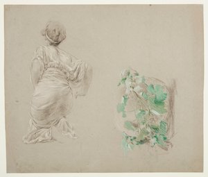 Study for a Kneeling Woman, "Vintage Festival," Mendelssohn Glee Club, New York, NY by Robert Frederick Blum