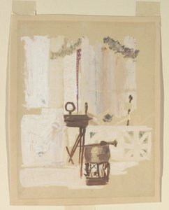 Study for the entrance of a temple, "Vintage Festival", Mendelssohn Glee Club, New York, NY by Robert Frederick Blum
