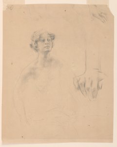 Study for Woman, “Vintage Festival,” Mendelssohn Glee Club, New York, NY by Robert Frederick Blum