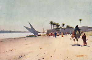 A Nile Village by Robert George Talbot Kelly