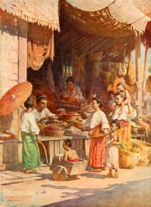 In a Burmese bazar by Robert George Talbot Kelly