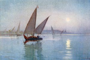 Moonlight on the Nile, below Cairo by Robert George Talbot Kelly
