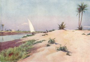 On the Ismailia Canal, near Tel-El-Kebir by Robert George Talbot Kelly
