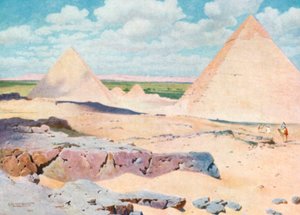 The Pyramids of Gizeh from the Desert by Robert George Talbot Kelly