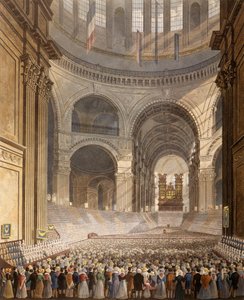 The Anniversary Meeting of the Charity Children in the Cathedral of St. Paul by Robert Havell