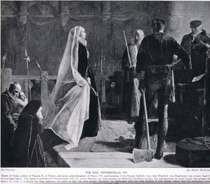 The End, Fotheringay, 1587, Illustration from 