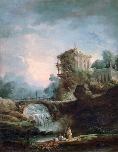 Landscape with Waterfall
