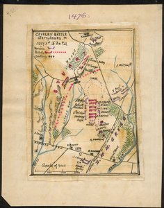 Cavalry Battle, Gettysburg, Pa. July 3rd 3:30 p.m.