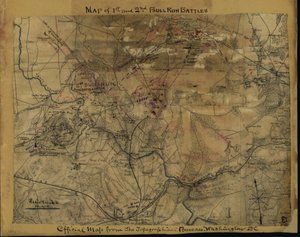 Map of 1st and 2nd Bull Run Battles